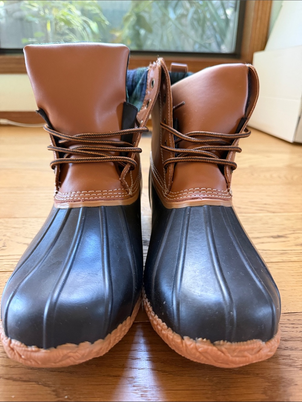 Land’s End Men's Brown and Black Waterproof Duck Boots -EUC